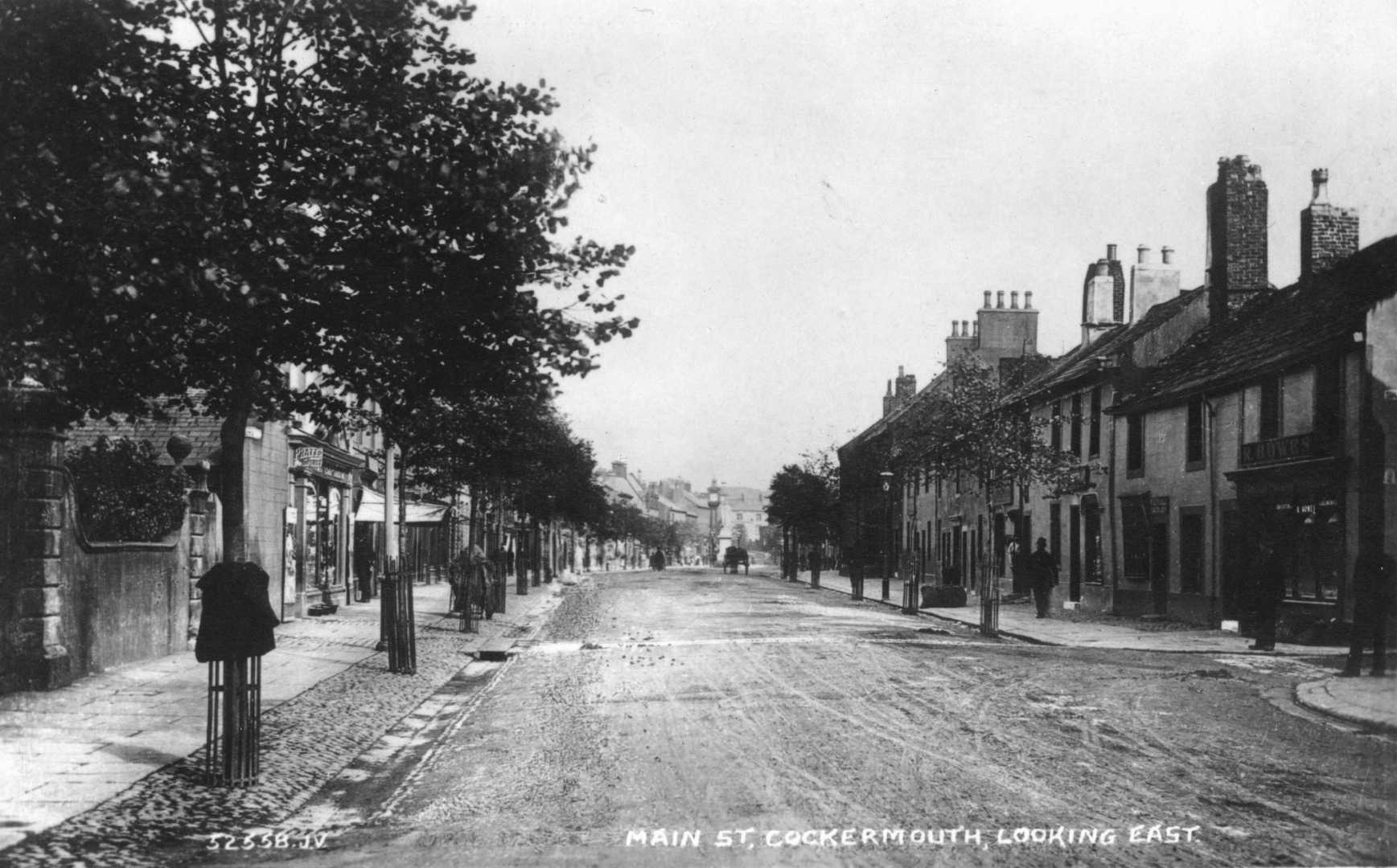 Main Street 93 narrow to Sullart Street clock tower pre 1932 looking east c 1901 p2